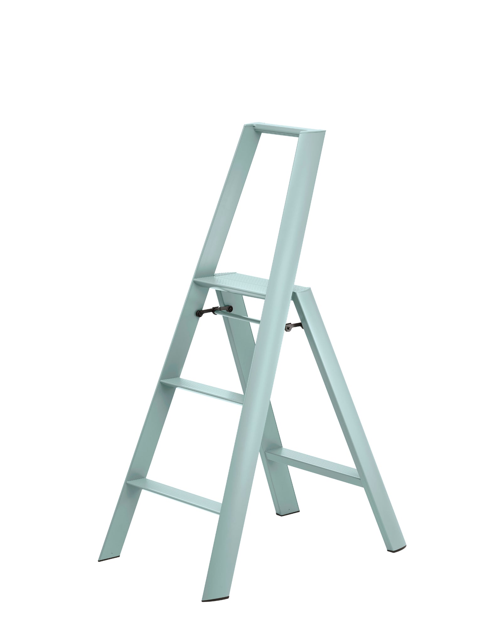 Lucano 3-step ladder dusty mint – hoog compact design opstapje van Hasegawa