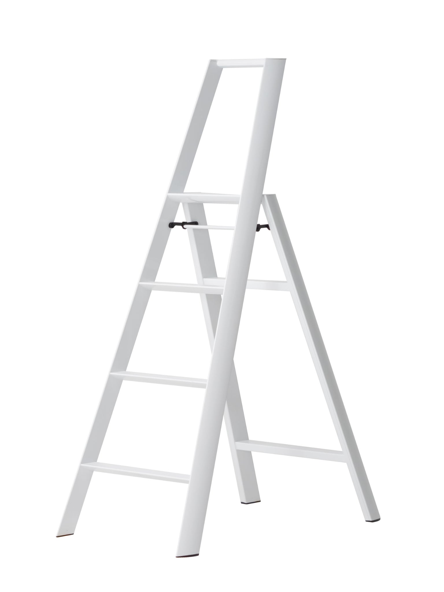 Lucano 4-step ladder wit – hoge designladder van Hasegawa