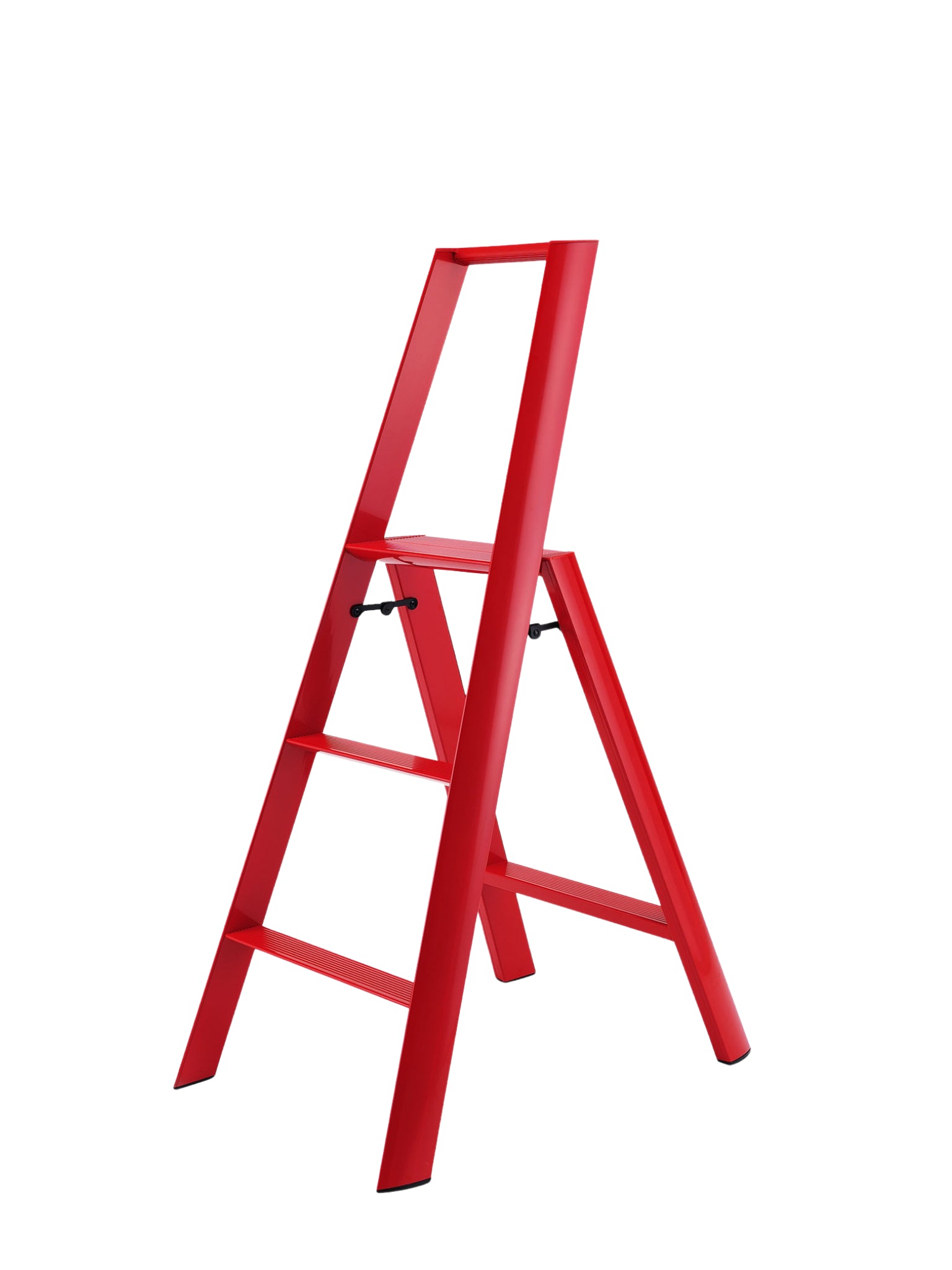 Lucano 3-step ladder rood – hoog compact design opstapje van Hasegawa
