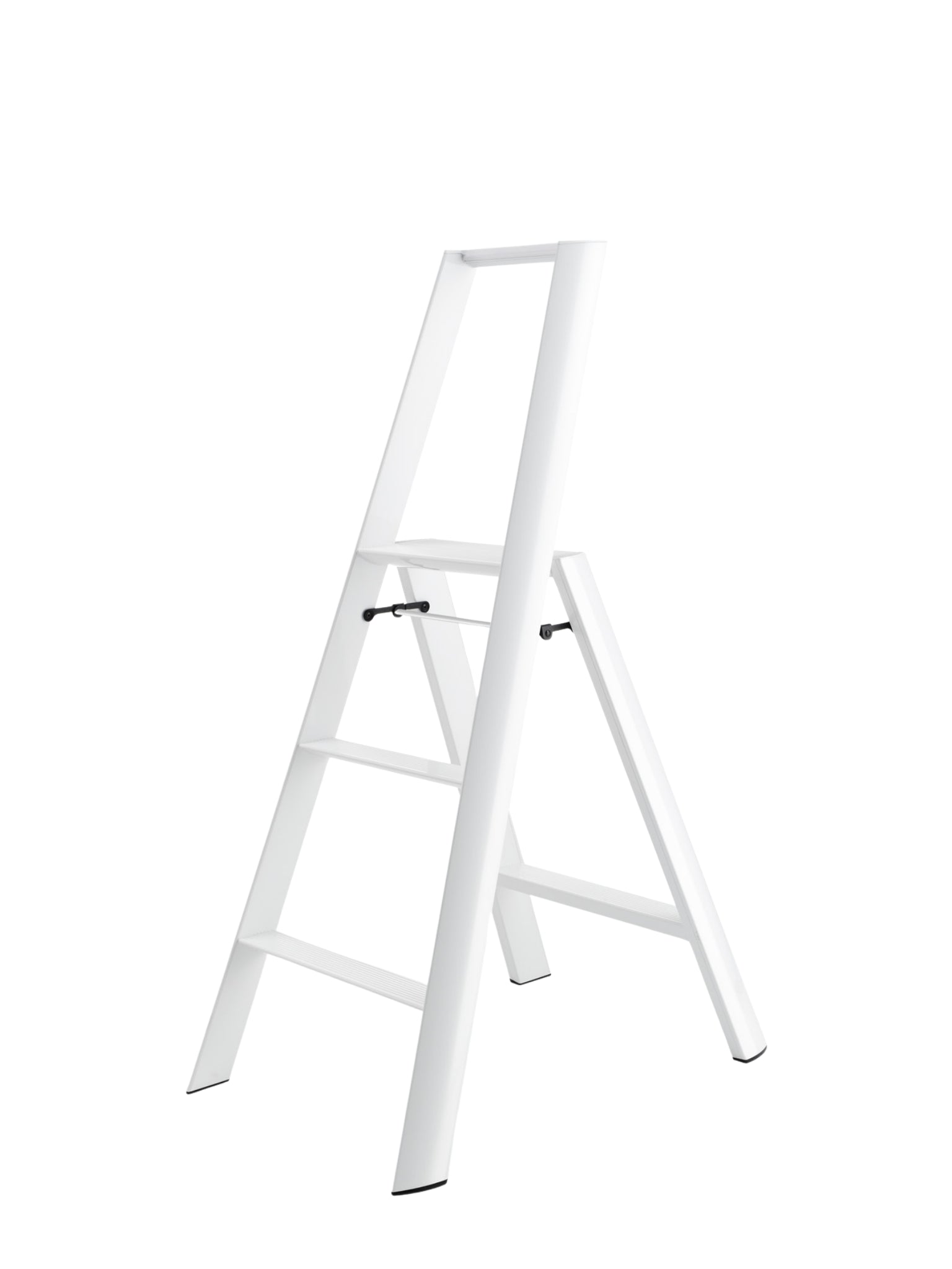Lucano 3-step ladder wit – knappe aluminium ladder van Hasegawa